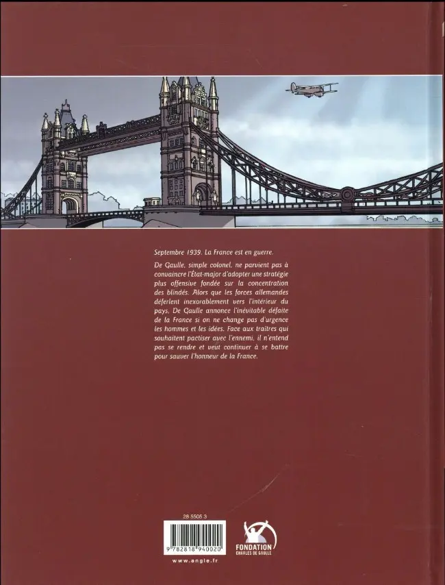Verso de l'album Charles de Gaulle Tome 2 1939 - 1940 L'homme qui a dit non
