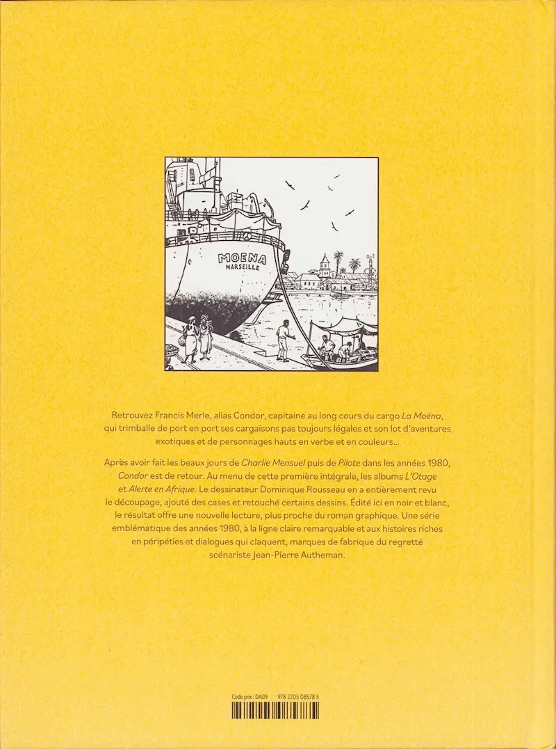 Verso de l'album Condor 1/2 Intégrale