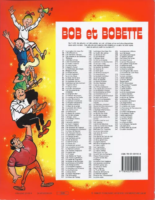 Verso de l'album Bob et Bobette Tome 108 Les totems tabous