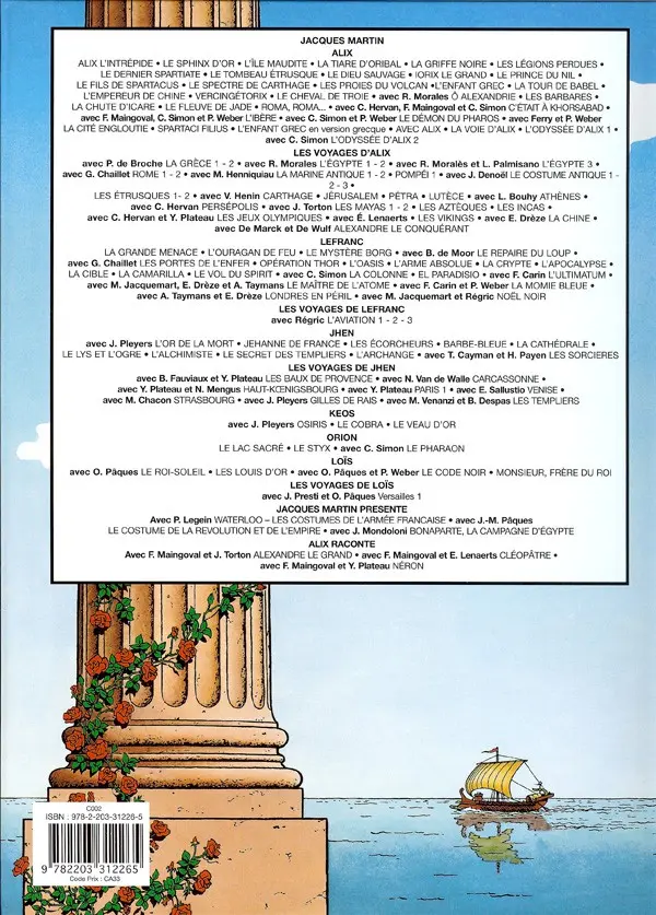 Verso de l'album Alix Tome 26 L'ibère