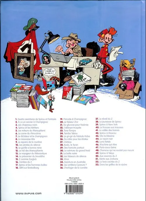 Verso de l'album Spirou et Fantasio Tome 51 Alerte aux Zorkons