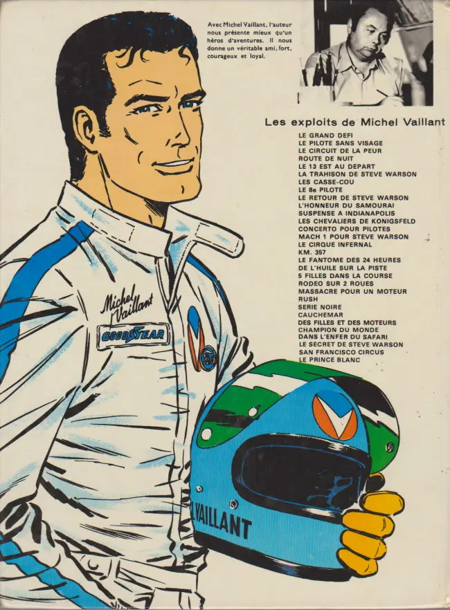 Verso de l'album Michel Vaillant Tome 13 Concerto pour pilotes