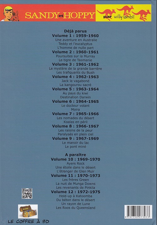 Verso de l'album Sandy & Hoppy Intégrale volume 9 : 1967-1969