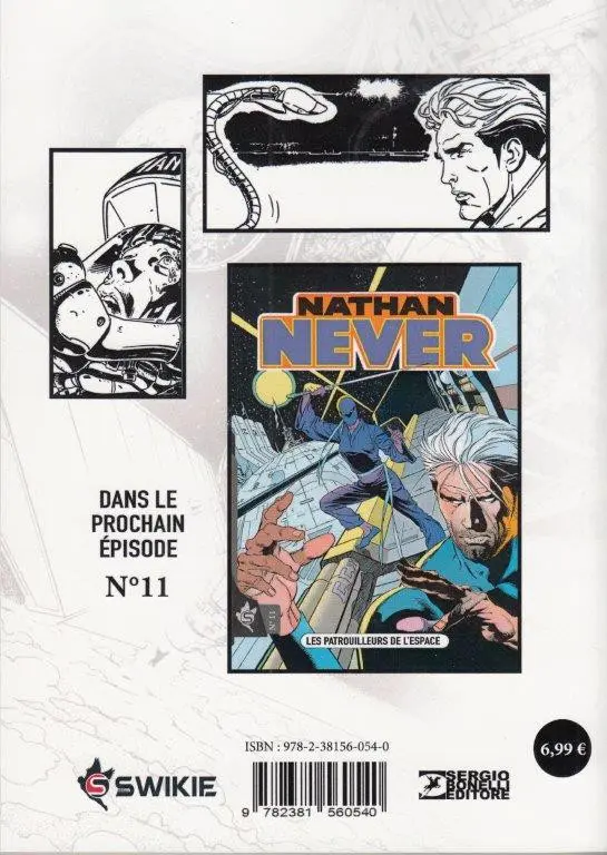 Verso de l'album Nathan Never Swikie N° 10 L'Enfer