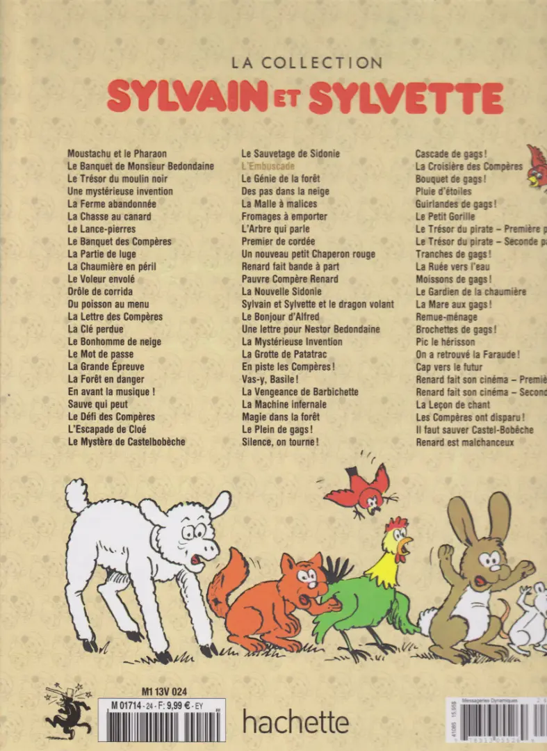 Verso de l'album Sylvain et Sylvette Tome 24 L'embuscade
