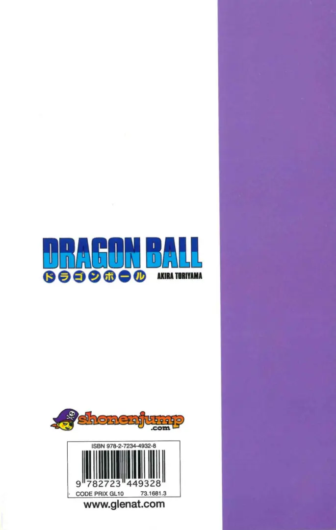 Verso de l'album Dragon Ball Édition originale Tome 35 Adieux, valeureux guerriers