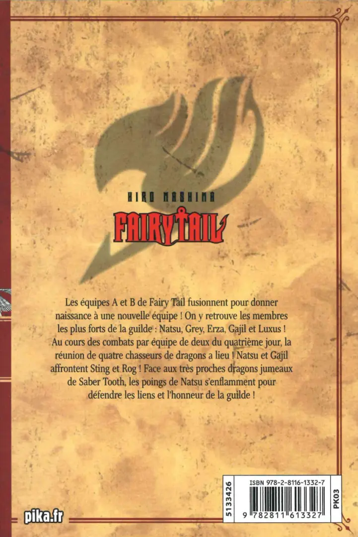 Verso de l'album Fairy Tail 35