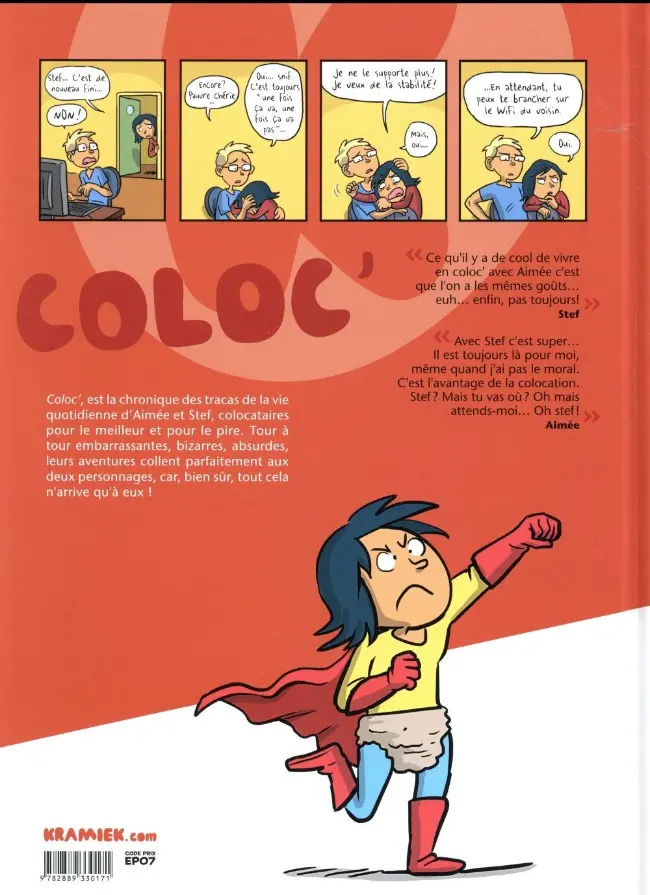 Verso de l'album Coloc' Tome 2 No problemo
