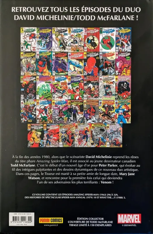 Verso de l'album The amazing Spider-Man