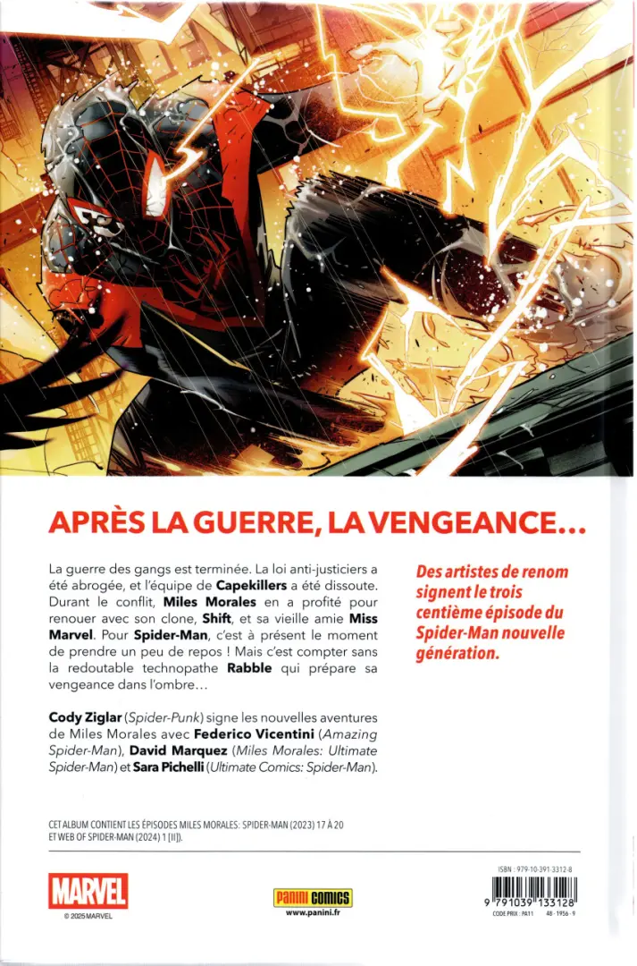Verso de l'album Miles Morales - Spider-Man 4 Il doit payer !