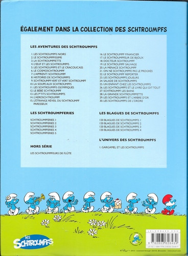 Verso de l'album Les Schtroumpfs Tome 28 La Grande Schtroumpfette