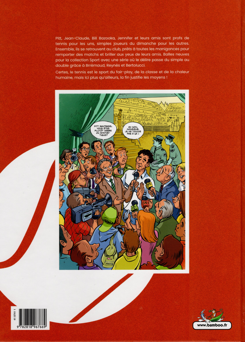Verso de l'album Les Tennismen Tome 1