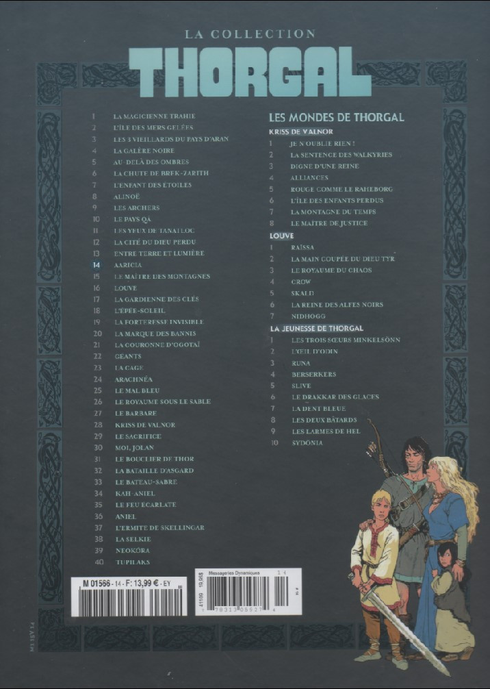 Verso de l'album Thorgal - La collection Tome 14 Aaricia