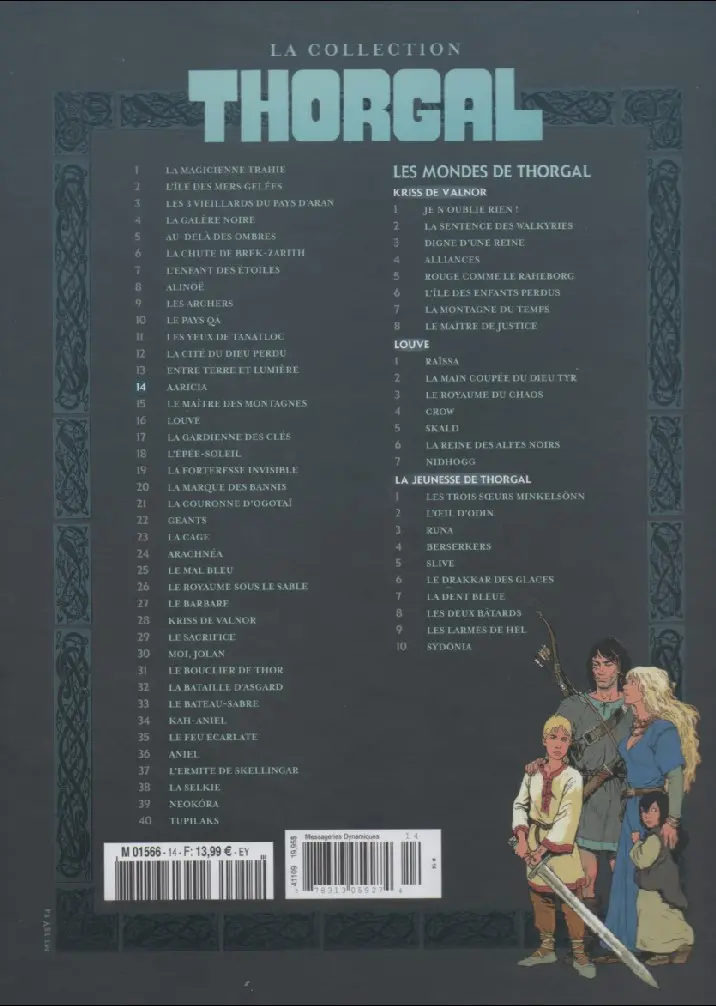 Verso de l'album Thorgal - La collection Tome 14 Aaricia