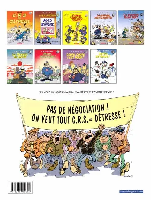 Verso de l'album CRS = Détresse Tome 9 Battu en neige !