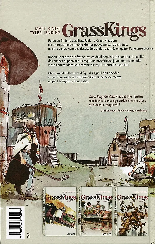 Verso de l'album Grass Kings Tome 1
