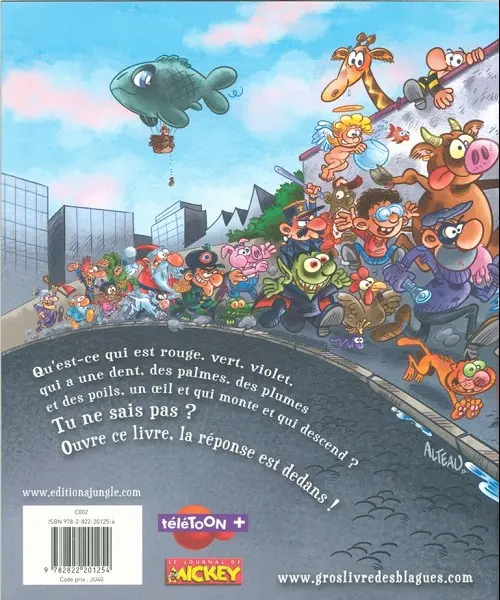 Verso de l'album Le Gros livre des blagues Tome 1