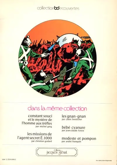 Verso de l'album Guerre à la Terre Tome 1