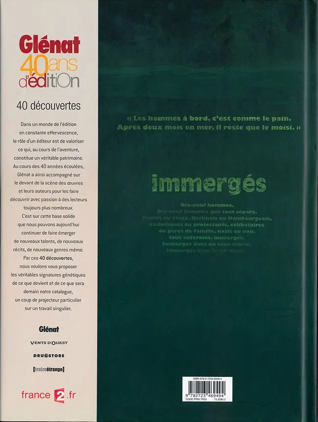 Verso de l'album Immergés Tome 1 Günther Pulst