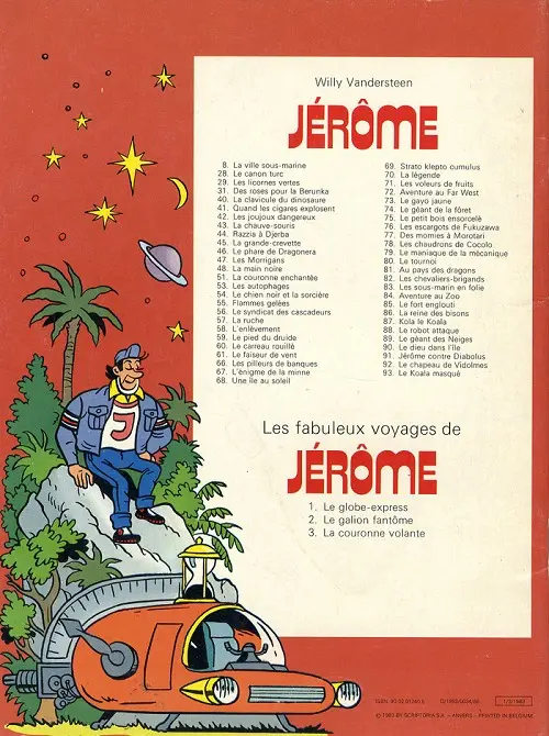 Verso de l'album Les fabuleux voyages de Jérôme Tome 3 La couronne volante