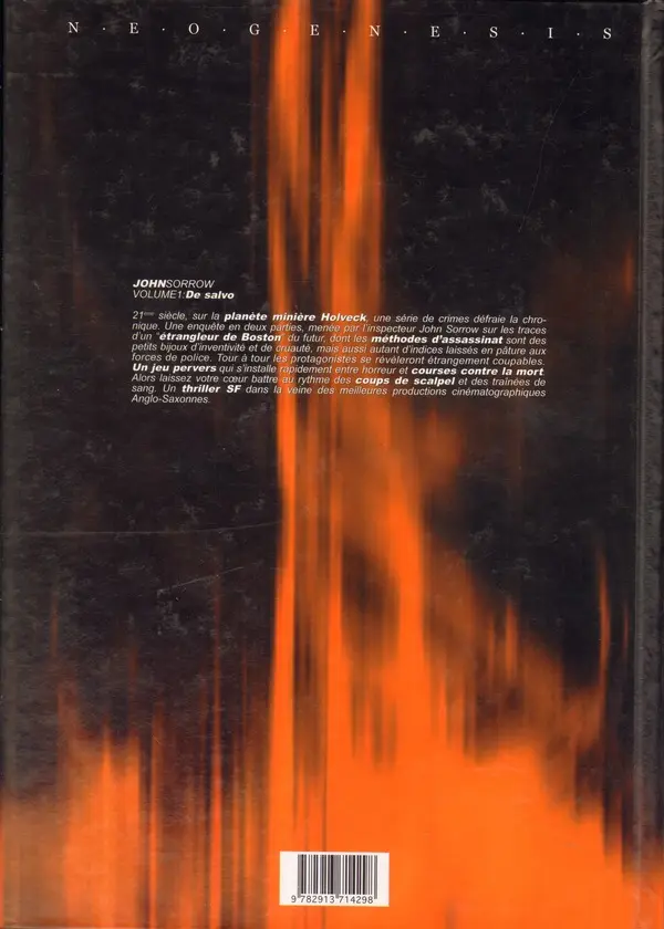 Verso de l'album John Sorrow Tome 1 De Salvo