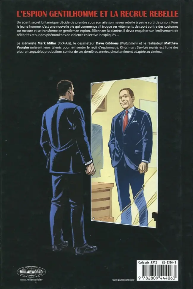 Verso de l'album Kingsman : Services secrets