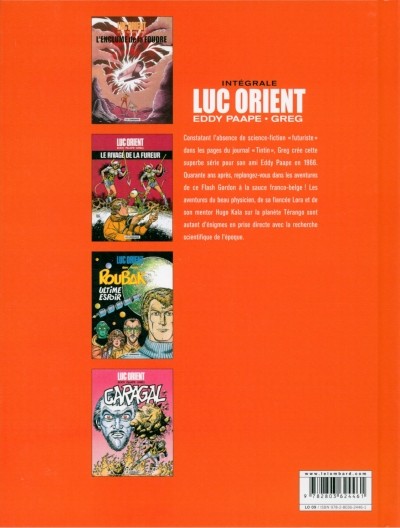 Verso de l'album Luc Orient Intégrale Luc Orient 4