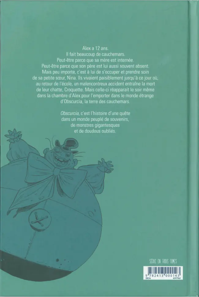 Verso de l'album Obscurcia Chapitre 1