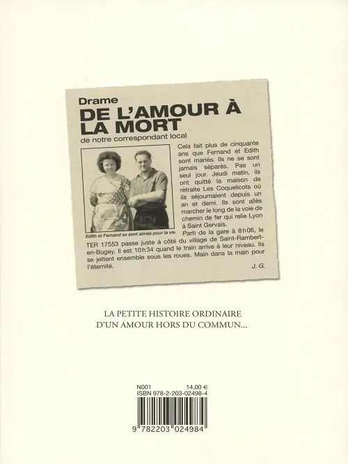 Verso de l'album Pour la vie