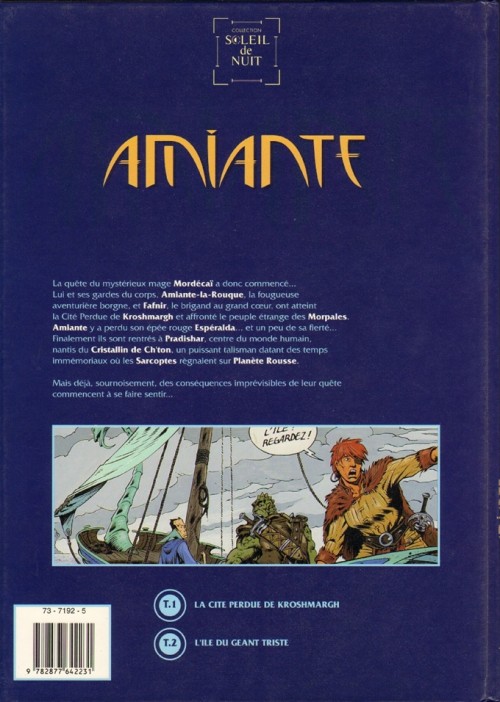 Verso de l'album Amiante Tome 2 L'île du géant triste