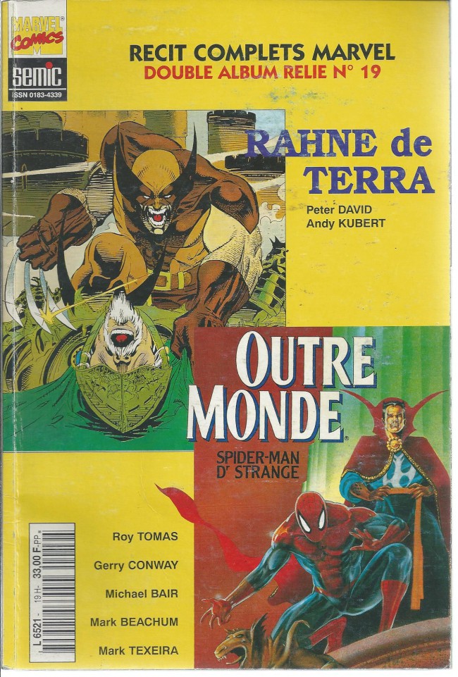 Couverture de l'album Récits Complets Marvel Album N° 19