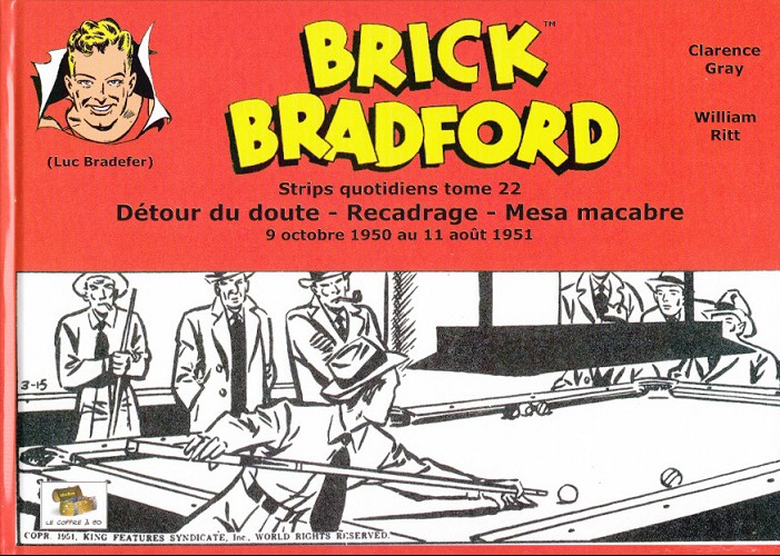Couverture de l'album Brick Bradford Strips quotidiens Tome 22 Détour du doute - Recadrage - Mesa macabre