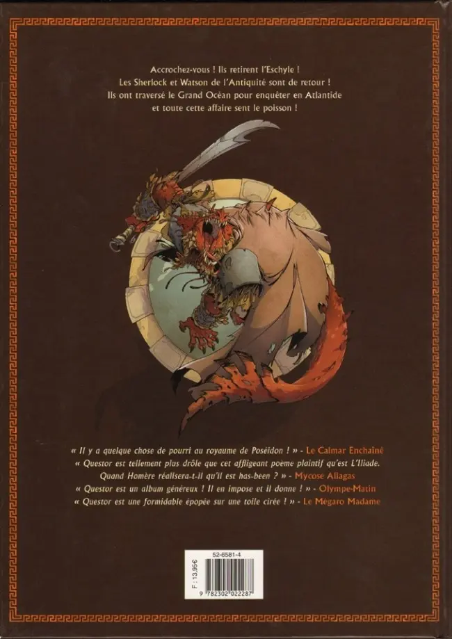 Verso de l'album Questor Tome 2 L'Affaire Atlante