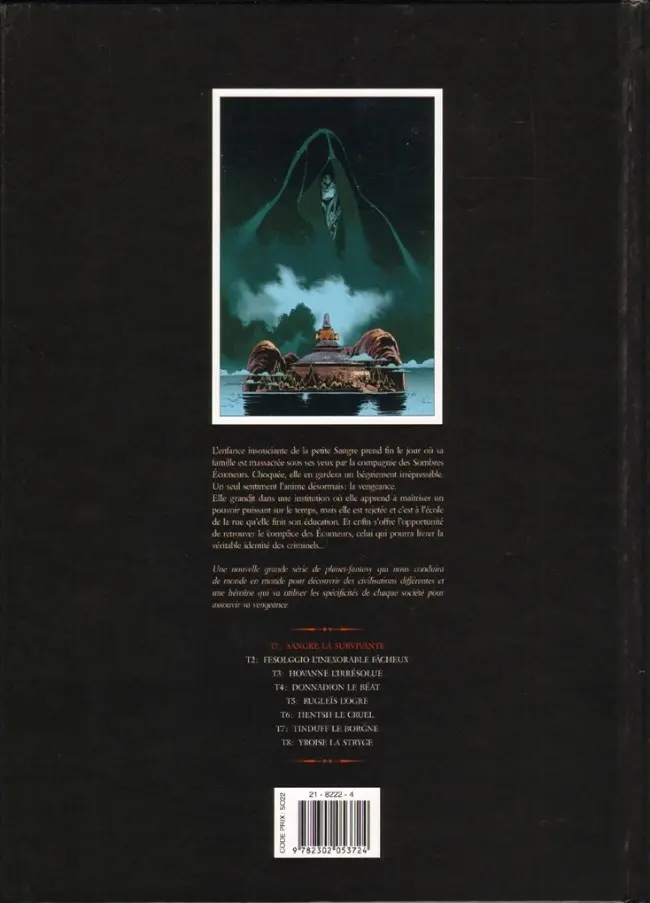 Verso de l'album Sangre Tome 1 Sangre la survivante