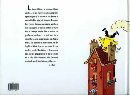 Verso de l'album Le savant fou