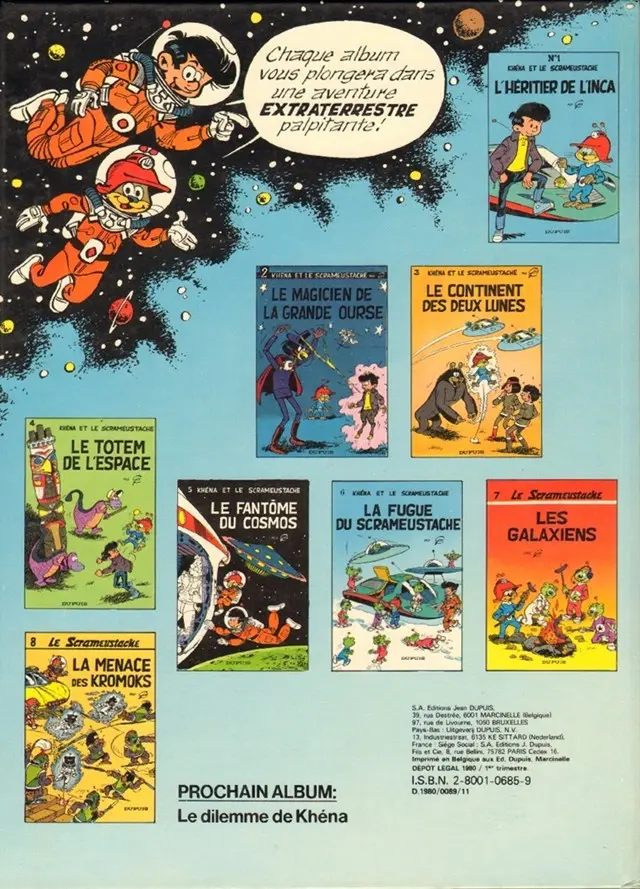 Verso de l'album Le Scrameustache Tome 8 La menace des Kromoks