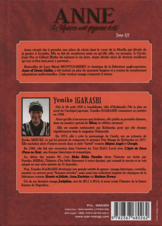 Verso de l'album Anne - La Maison aux pignons verts Tome 2