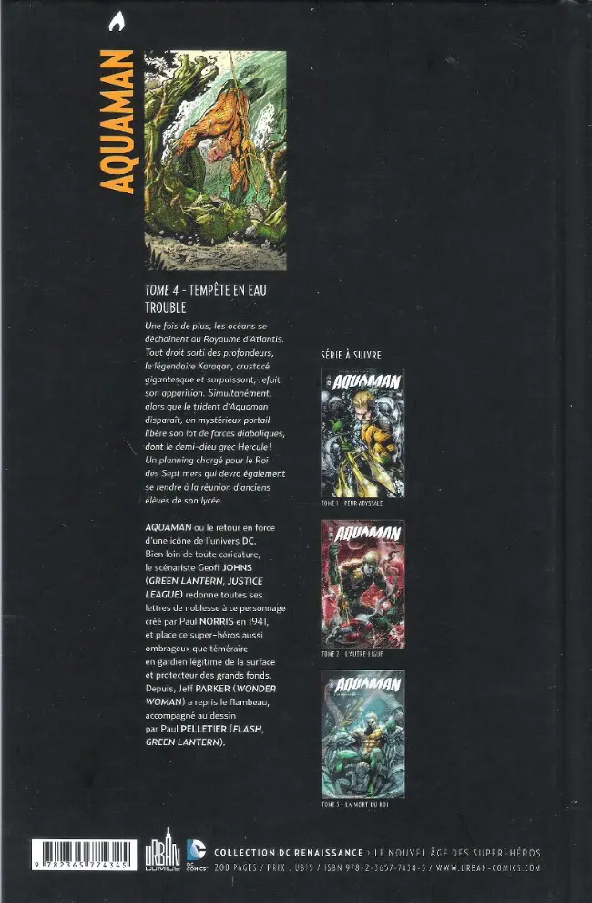 Verso de l'album Aquaman Tome 4 Tempête en eau trouble