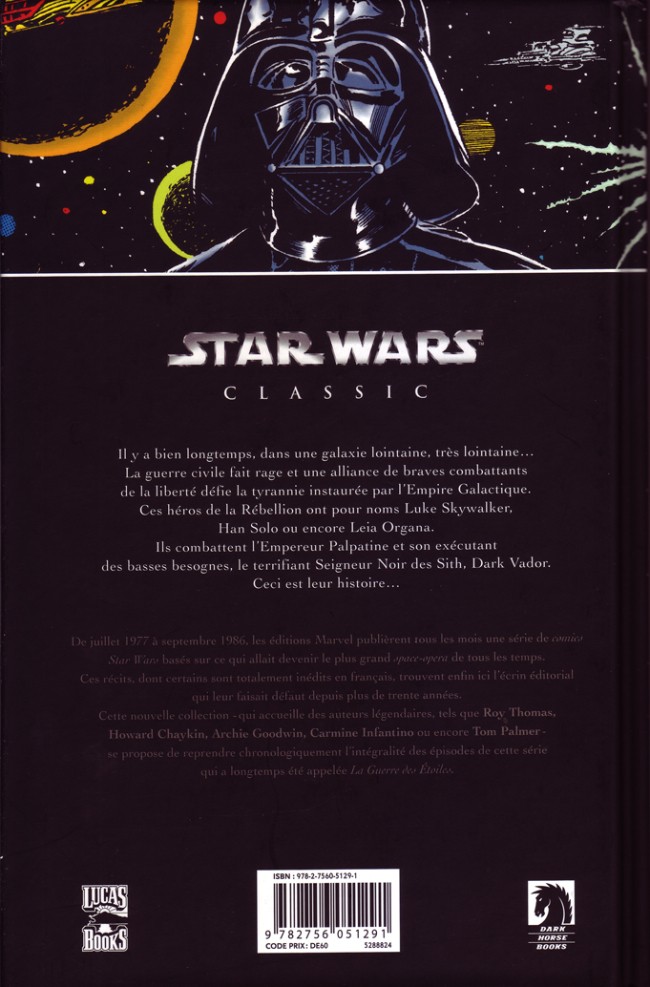 Verso de l'album Star Wars - Classic Tome 1