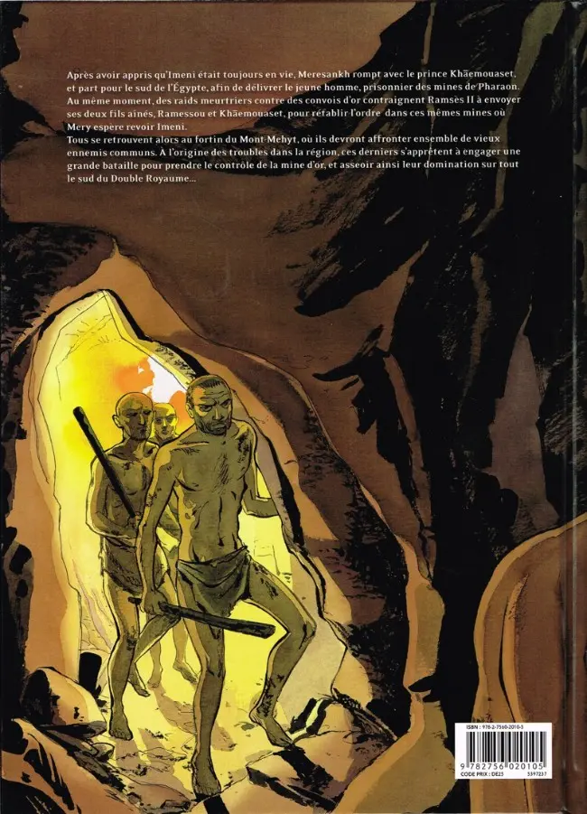 Verso de l'album Sur les terres d'Horus Tome 8 Imeni ou la résurrection d'Osiris