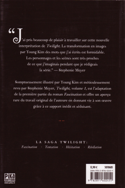 Verso de l'album Twilight Volume 1 Fascination - Volume 1