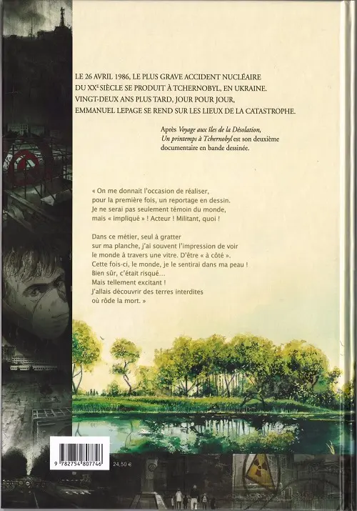 Verso de l'album Un printemps à Tchernobyl