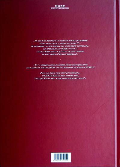 Verso de l'album Victor Hugo et l'affaire des filles de Loth Tome 2 Le sang de Gommorhe