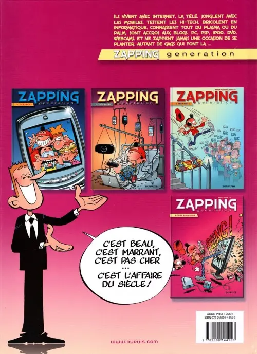 Verso de l'album Zapping generation Tome 4 Trop bling bling !
