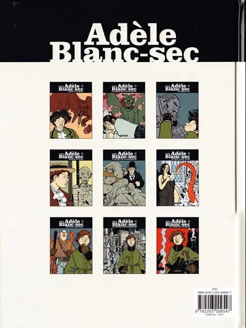 Verso de l'album Les Aventures Extraordinaires d'Adèle Blanc-Sec Tome 8 Le Mystère des Profondeurs
