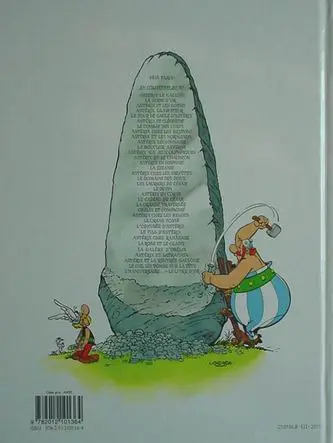 Verso de l'album Astérix Tome 4 Astérix gladiateur