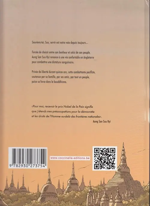 Verso de l'album Aung San Suu Kyi La Dame de Rangoon - Prix Nobel de la paix
