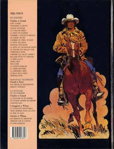 Verso de l'album Blueberry Tome 4 Le cavalier perdu