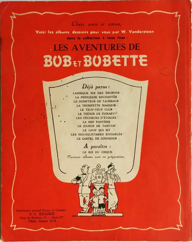 Verso de l'album Bob et Bobette Tome 9 La nef fantôme