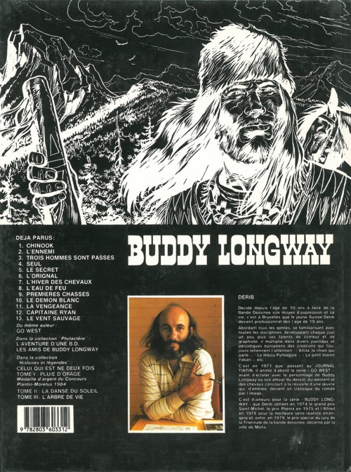 Verso de l'album Buddy Longway Tome 3 Trois hommes sont passés